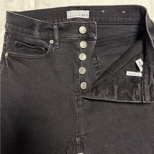 LOFT Women's Charcoal Skinny Jeans